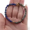 Bratara Lapis lazuli si Pirita patratele 4mm si Lapis lazuli sfere 3mm, imagine 3