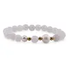 Bratara pe elastic Perle de cultura, bumbi aurii si Cuart roz sfere fatetate 8mm, imagine 2