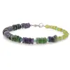 Bratara Peridot, Lepidolit si Smarald discuri 4-6mm si Onix verde discuri fatetate 3mm, imagine 2