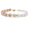Bratara Rodocrozit si Opal alb patratele 5-7mm, Ametist si Piatra Lunii sfere 3-4mm si Hematit auriu cub 3mm, imagine 2