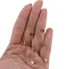 Cercei din cupru placat cu aur galben 18k, model lant dublu si banuti, imagine 3