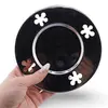 Farfurie metalica decorativa vintage cu decupaje in forma de flori, 13cm, imagine 2