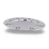 Farfurie metalica decorativa vintage cu decupaje in forma de spirala, 13cm, imagine 2