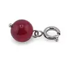 Pandantiv / Breloc cu Agat roz sfera, 10mm