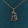 Pandantiv din cupru placat cu aur roz 18k, model ingeras cu zirconii, imagine 2