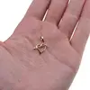 Pandantiv din cupru placat cu aur roz 18k, model inima cu sageata, imagine 3