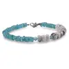 Bratara Apatit sfere si discuri 3-5mm cu Opal dendritic discuri fatetate 6mm, imagine 2