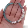 Bratara Apatit sfere si discuri 3-5mm cu Opal dendritic discuri fatetate 6mm, imagine 3