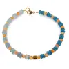 Bratara Fluorit si Apatit discuri 4-5mm cu Carneol sfere 3mm si Hematit auriu cub 4mm