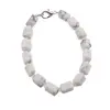 Bratara Howlit fatetat 9-10mm si Cristal de stanca discuri fatetate 4mm