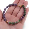 Bratara Lepidolit si Rubin in Zoisit discuri 6mm, Ametist sfere fatetate 3mm cu bumb auriu, imagine 3
