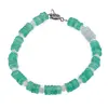 Bratara Onix verde si Amazonit 5-6mm si Piatra Lunii sfere 3mm