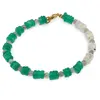 Bratara Onix verde si Prehnit discuri 5-6mm cu Labradorit sfere 4mm