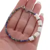 Bratara Opal alb discuri 6-7mm si Lapis Lazuli sfere 3mm, imagine 3