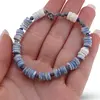 Bratara Opal albastru discuri 6mm si Lapis Lazuli sfere 3mm, imagine 3