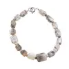 Bratara Opal dendritic fatetat 8-10mm si discuri fatetate 4mm