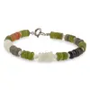 Bratara Peridot, Granat si Mix Piatra Lunii discuri 5-6mm cu Piatra Lunii sfere 3mm, imagine 2