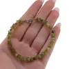 Bratara Peridot patratele 4mm si Mix Cristale sfere 3mm, imagine 3
