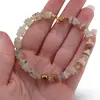 Bratara Prehnit sfere si discuri 3-6mm, Cuart rutilat discuri 6mm si Hematit auriu sfera fatetata 6mm, imagine 2