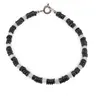 Bratara Turmalina neagra discuri 4-5mm si Piatra Lunii sfere 3mm
