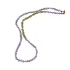 Colier Ametist banuti 4mm si peridot discuri fatetate 4mm si sfere 3mm