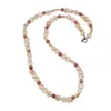 Colier Citrin banuti 6mm si Rodonit roz sfere 4mm
