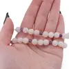 Colier Cuart roz sfere 8mm si Ametist sfere 4-5mm, imagine 3