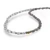 Colier Labradorit banuti 5mm, sfere 3mm si Cristal de stanca banuti 5mm si Hematit auriu steluta, imagine 2
