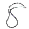Colier Labradorit banuti 6mm, Lapis lazuli discuri fatetate 4mm si Amazonit discuri fatetate 3mm