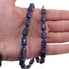 Colier Lapis lazuli fatetat 8-10mm si discuri fatetate 4mm, imagine 3
