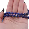 Colier Lapis lazuli sfere fatetate 7mm si discuri fatetate 3mm, imagine 3