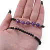 Colier Onix negru mat sfere 4mm si Ametist sfere fatetate 8mm, imagine 3