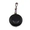 Pandantiv Onix rotund 20mm, Ametist sfera 3mm si bumbi argintii