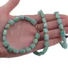 Set colier si bratara Amazonit fatetat 9-10mm si discuri fatetate 4mm, imagine 4