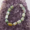 Set colier si bratara Crisopraz fatetat 9-10mm si discuri fatetate 4mm, imagine 3