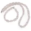 Set colier si bratara Cuart roz fatetat 10-11mm si discuri fatetate 4mm