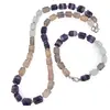 Set colier si bratara Fluorit fatetat 9-10mm si discuri fatetate 4mm