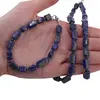 Set colier si bratara Lapis lazuli fatetat 8-10mm si discuri fatetate 4mm, imagine 4