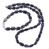 Set colier si bratara Sodalit fatetat 8-9mm si discuri fatetate 4mm