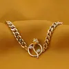 Bratara Cupru placat cu aur galben 18k, cu charm trandafir, imagine 2