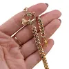 Bratara Cupru placat cu aur galben 18k, cu charm trandafir, imagine 3