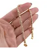 Bratara cupru placat cu aur galben 18k, cu zirconii rotunde si dreptunghiulare, imagine 3
