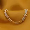 Bratara Cupru placat cu aur galben 18k, cu zirconii si stelute, imagine 2