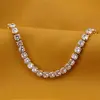 Bratara Cupru placat cu aur galben 18k, model box cu zirconii incrustate, imagine 2