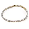 Bratara Cupru placat cu aur galben 18k, model box cu zirconii incrustate