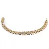 Bratara Cupru placat cu aur galben 18k, model floral si zirconii incrustate