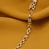 Bratara Cupru placat cu aur galben 18k, model fundite cu zirconii incrustate, imagine 2