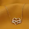 Bratara Cupru placat cu aur galben 18k, reglabila, cu zale mici, charm infinit si inima cu zirconii, imagine 2