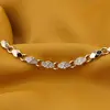 Bratara Cupru placat cu aur galben 18k, rombica cu zirconii, imagine 2