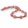 Colier Carneol sfera 4mm si Cuart cherry sfera 10mm, imagine 2